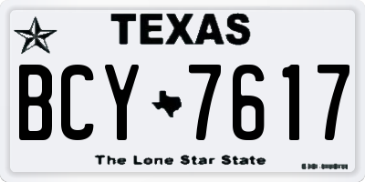 TX license plate BCY7617