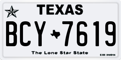 TX license plate BCY7619