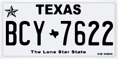 TX license plate BCY7622