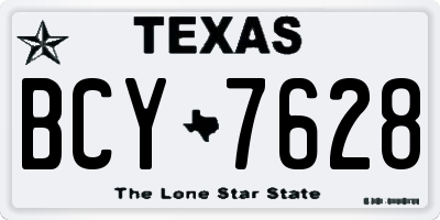TX license plate BCY7628