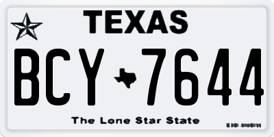 TX license plate BCY7644