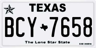 TX license plate BCY7658