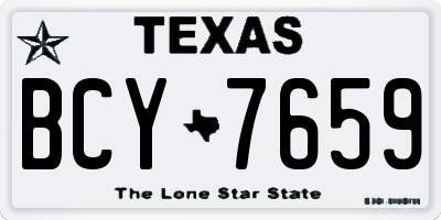 TX license plate BCY7659