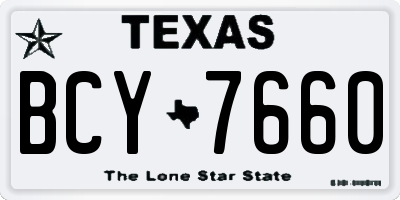 TX license plate BCY7660