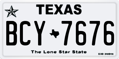 TX license plate BCY7676