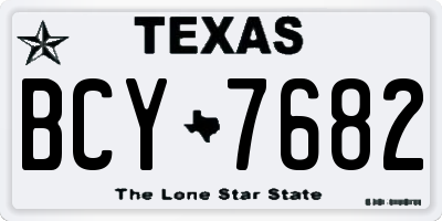TX license plate BCY7682