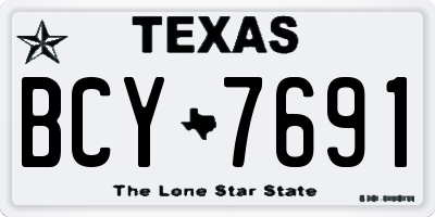 TX license plate BCY7691