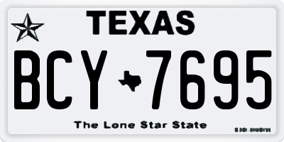 TX license plate BCY7695