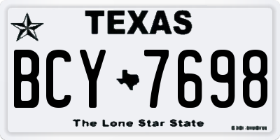 TX license plate BCY7698