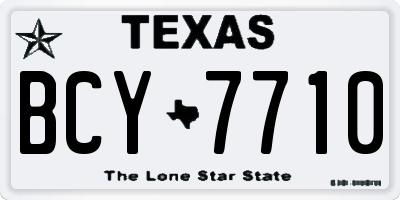 TX license plate BCY7710