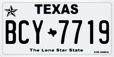 TX license plate BCY7719