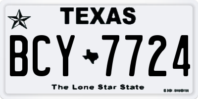 TX license plate BCY7724