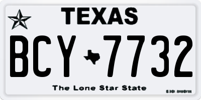 TX license plate BCY7732