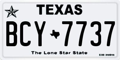 TX license plate BCY7737