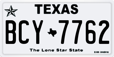TX license plate BCY7762