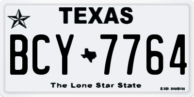 TX license plate BCY7764