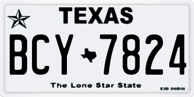 TX license plate BCY7824