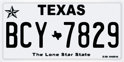 TX license plate BCY7829
