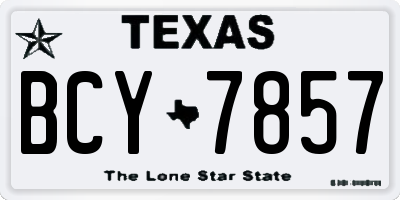 TX license plate BCY7857