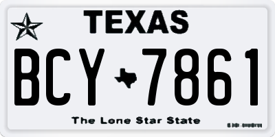 TX license plate BCY7861