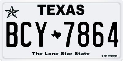 TX license plate BCY7864