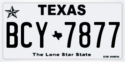 TX license plate BCY7877