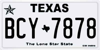 TX license plate BCY7878