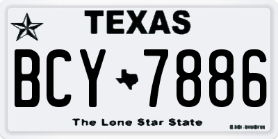 TX license plate BCY7886