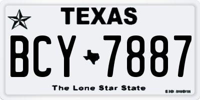 TX license plate BCY7887