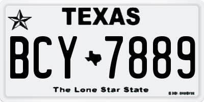 TX license plate BCY7889