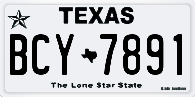 TX license plate BCY7891