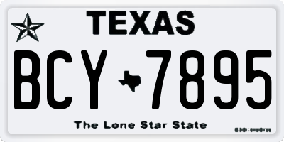 TX license plate BCY7895