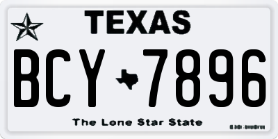 TX license plate BCY7896