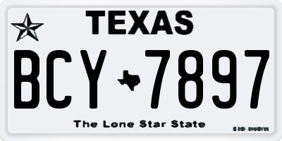 TX license plate BCY7897