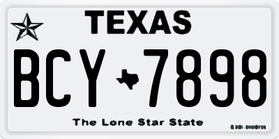 TX license plate BCY7898
