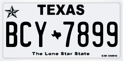 TX license plate BCY7899