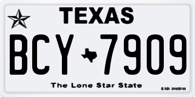 TX license plate BCY7909