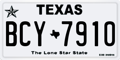 TX license plate BCY7910