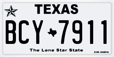 TX license plate BCY7911