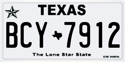 TX license plate BCY7912