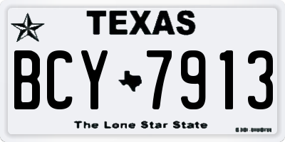 TX license plate BCY7913