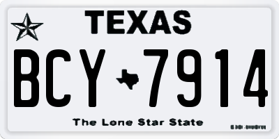 TX license plate BCY7914