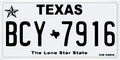 TX license plate BCY7916