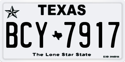 TX license plate BCY7917