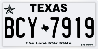 TX license plate BCY7919
