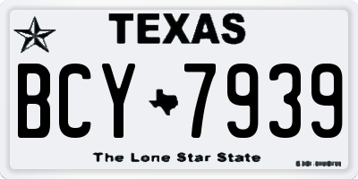 TX license plate BCY7939
