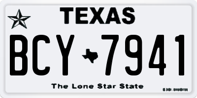 TX license plate BCY7941