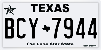 TX license plate BCY7944