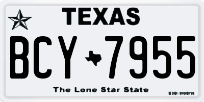 TX license plate BCY7955