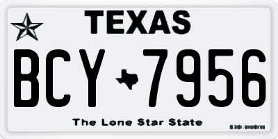 TX license plate BCY7956